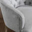 Fauteuil rembourré en lin 19,25 po H capitonné pour salle à manger-1560031261