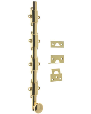 Solid Brass 36" Heavy Duty Surface Bolt