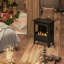 Cates Belfry Heating 39cm W Black Ethanol,Bio Ethanol Stove with 7000 BTU