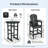 3-Piece HDPE Indoor/Outdoor Bar Height Bistro Set, 31.1" Round Pub Table With 2 Bar Stools, All-Weather Patio Furniture For Balcony, Deck, Poolside & Coastal Use-653868718