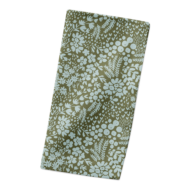 Serviette en coton 10 po D Délicate, Vert