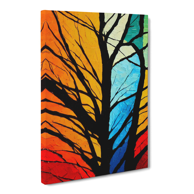 Abstract Tree Colours Vol.6 - Wrapped Canvas, 76cm H x 50cm W x 3cm D