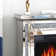 31.5'' W Small Electric Fireplace with Silver Mirrored Mantel, Crushed Diamonds inlay
