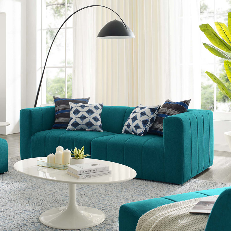 Causeuse en tissu Modway Bartlett, 100 % polyester vert