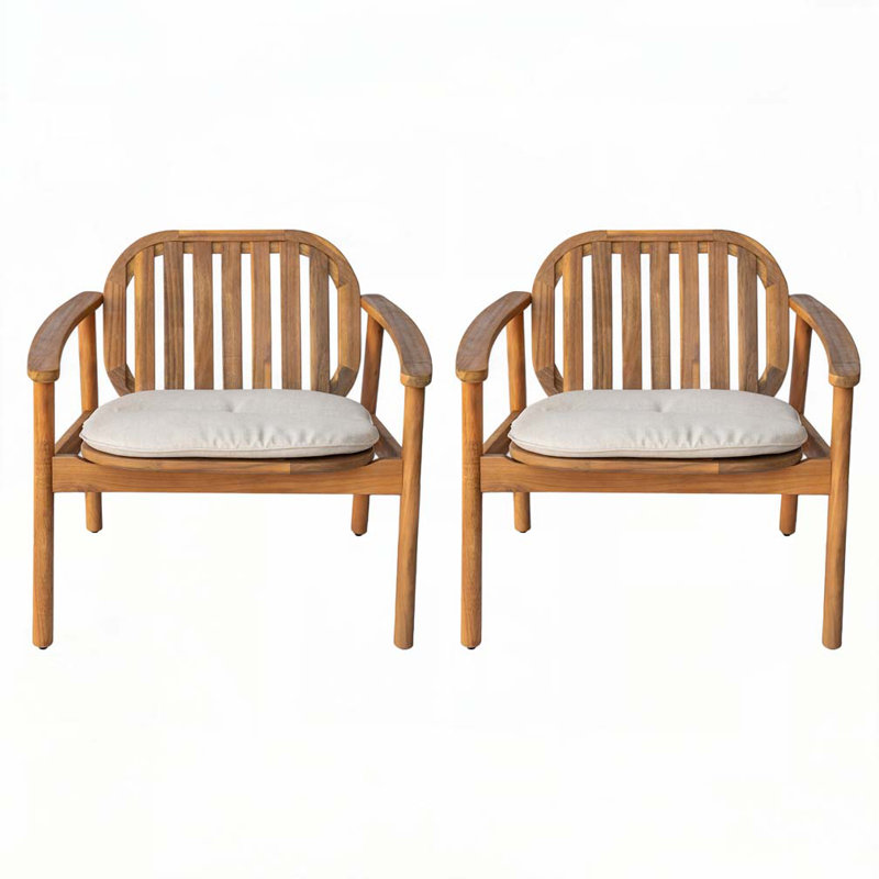 Outdoor Patio Acacia Wood Patio Armchair