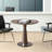 Round Solid Wood Pedestal Base, Cafe End Table for 2 to 4, Fluted Dining Table for Office, Leisure, Kitchen,Home 31.5" x29.5"H (Walnut )