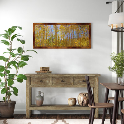 'Aspen Trees' Framed Graphic Art Print on Wrapped Canvas