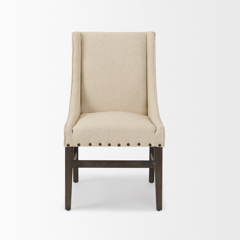 Chaise d'appoint en coton Howell, Crème