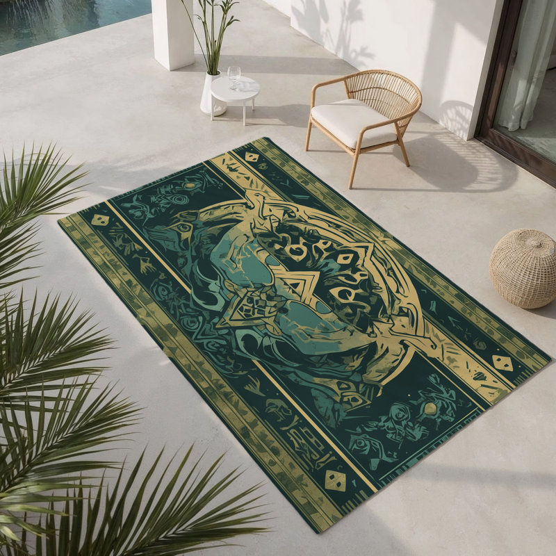 Tapis intérieur et extérieur Celestial Map, Rectangle 1 pi 6 po x 2 pi 6 po