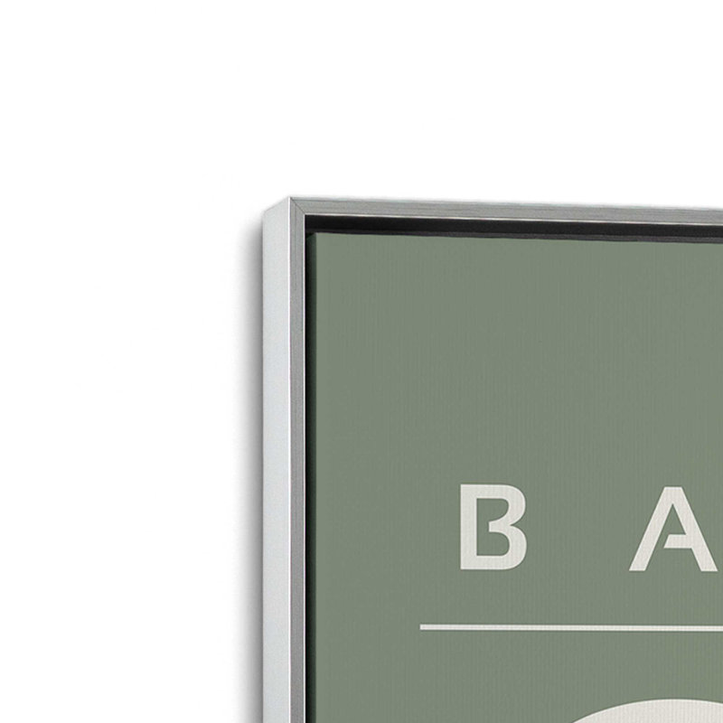 Ensemble rétro de 2 pièces Bauhaus, Cadre flottant en chrome poli, H 19 po x l 26 po