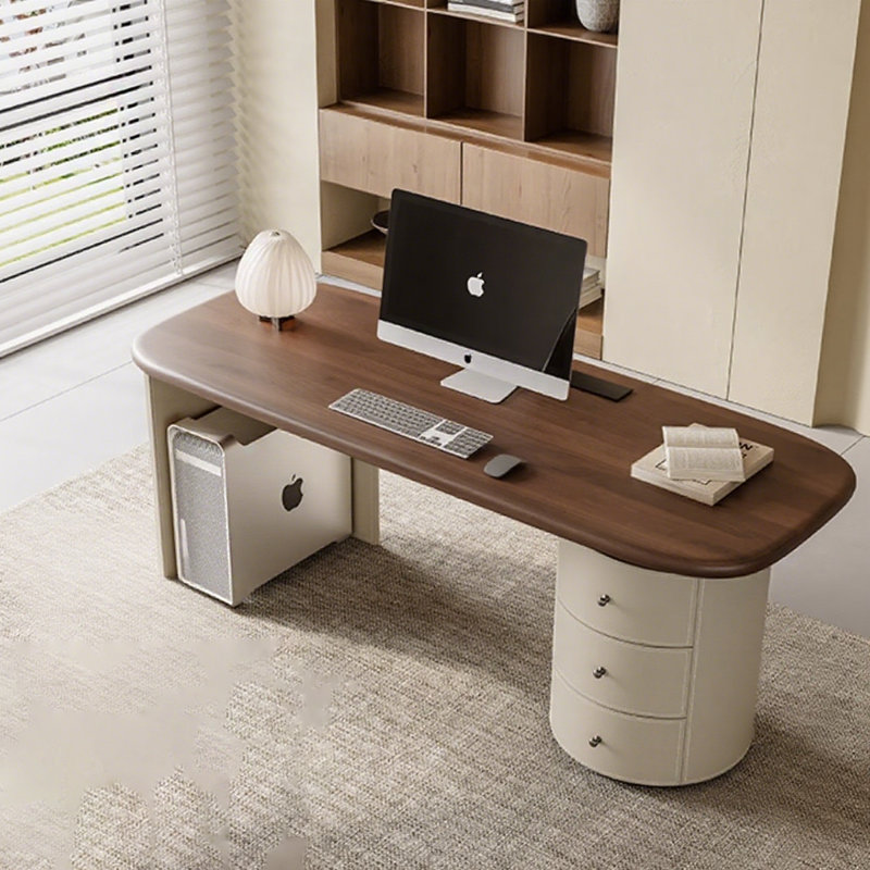 Bureau en cuir Modern Modern, H 29,53 po x l 62,99 po x P 27,56 po