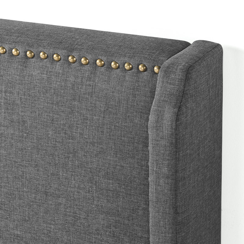 Domingo Upholstered Wingback Bed, King