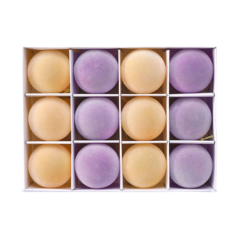 12 PCS Velours Boules De Noël Arbre De Noël Décoration Suspendue., A
