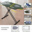 Très grande planche à repasser Newport avec rail de suspension et hauteur réglable, coussin de repassage en silicone, fabrication entièrement en métal, tissu résistant à la chaleur et aux brûlures