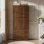 Armoire 68,8 "de haut avec 2 portes et 2 tiroirs cannelés, noyer-718639739