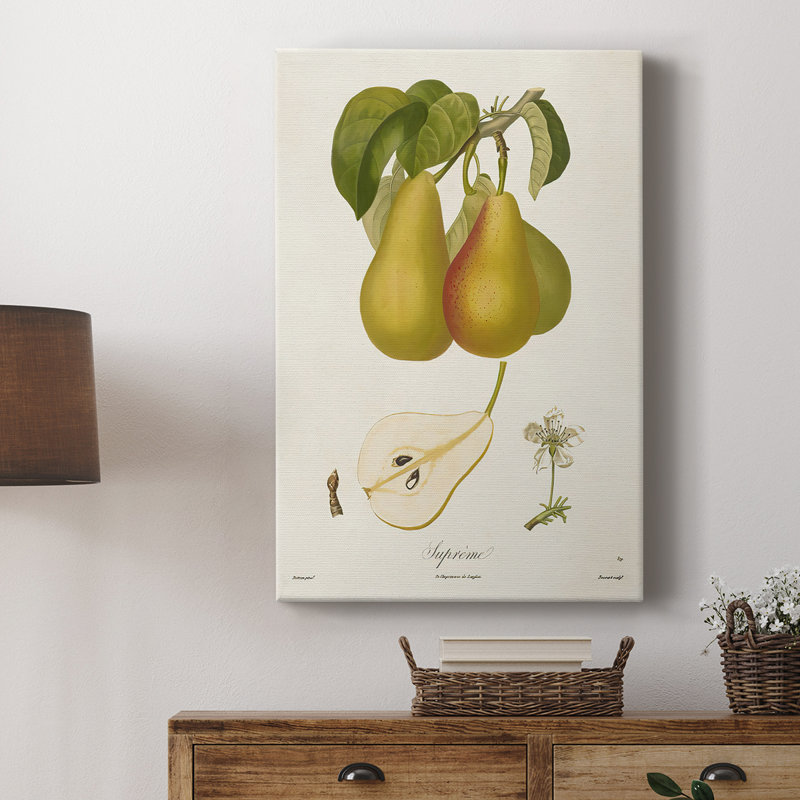 Poires rétro - galerie Cavas sur mesure, H 18 po x l 12 po