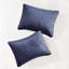 Couvre-lit réversible 3 pièces bleu marine King/King - Microfibre, 100 %, avec un magnifique matelassage à médaillons. Garnissage et détails raffinés.
