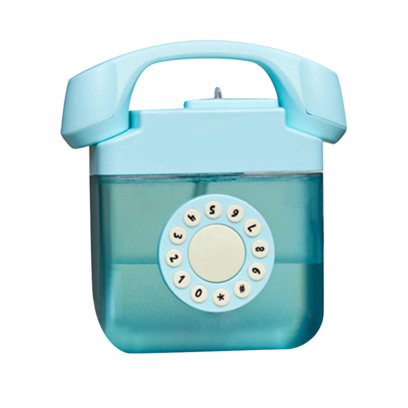 Bouteille d'eau Bouteille d'eau en forme de téléphone 400 ml avec sangles d'épaule réglables, Bleu