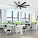 72" 8 - Blade Smart Ceiling Fan with 3CCT Dimmable LED Lights, APP/Remote with Alexa and Google Assistant