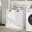 Armoire de trieur de linge à deux compartiments inclinable - blanc