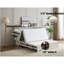 Lit armoire avec rangement, grand lit, matelas en mousse pliable et tiroirs surdimensionnés, lit escamotable, ensemble de prises et ports USB, lit escamotable pliant peu encombrant, blanc