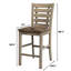 Ensemble de 2 chaises de salle à manger à hauteur de comptoir de style rustique moderne en bois massif