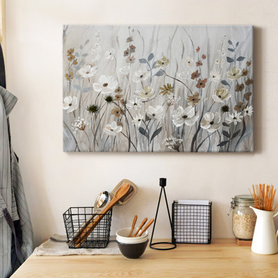 Misty Meadow Field Premium Gallery Wrapped Canvas - Ready to Hang