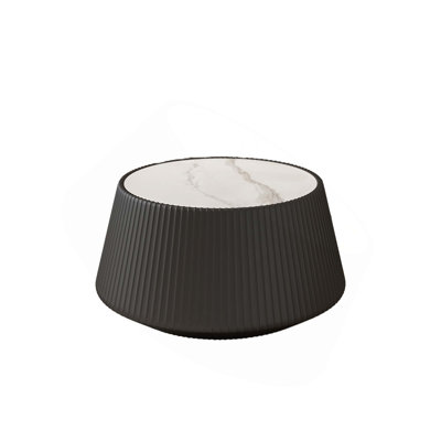 Table basse moderne en cuir fritté clair