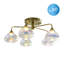 Alberico Glass LED Semi Flush Mount