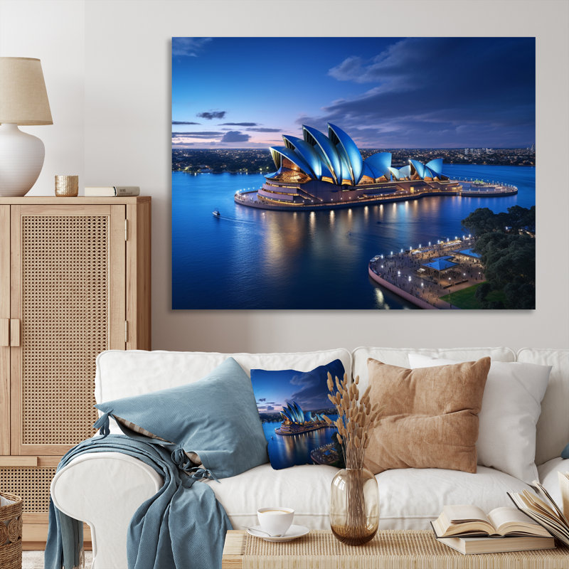Australie, Sydney, icônes IV, impression sur toile, Toile tendue, H 24 po x l 32 po x P 1 po