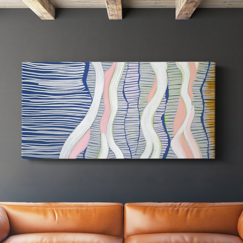 Abstract Series 9 #XLII-Gallery Wrapped Canvas, 16" H x 32" W