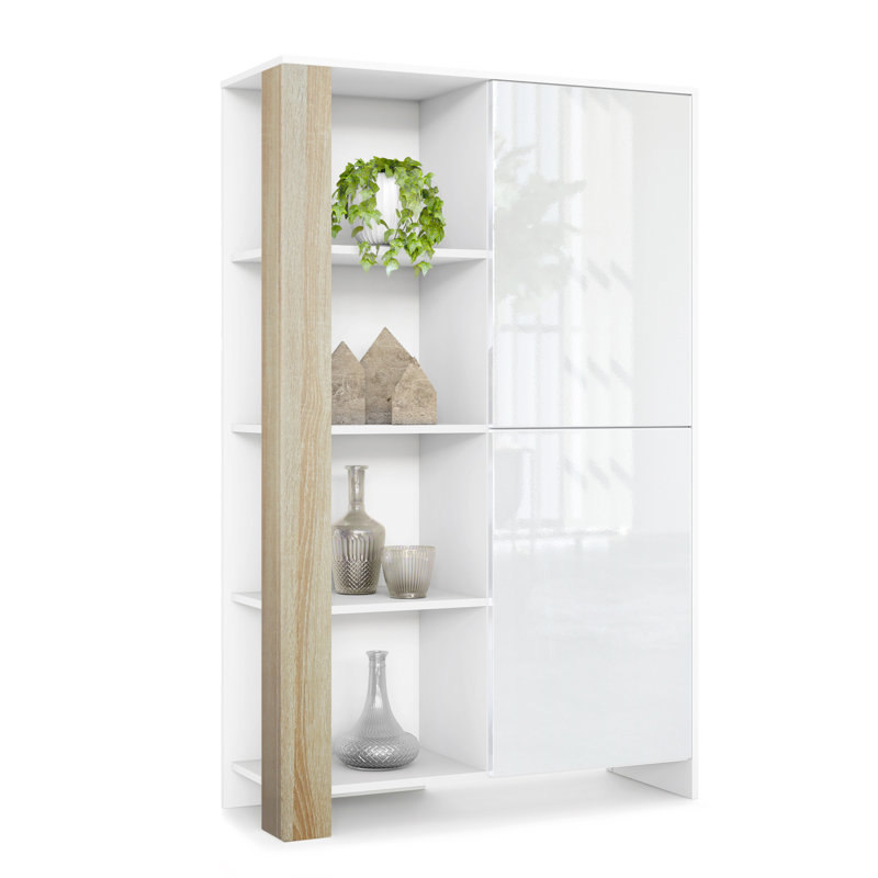 Leidah Display Cabinet, Rough Cut Oak