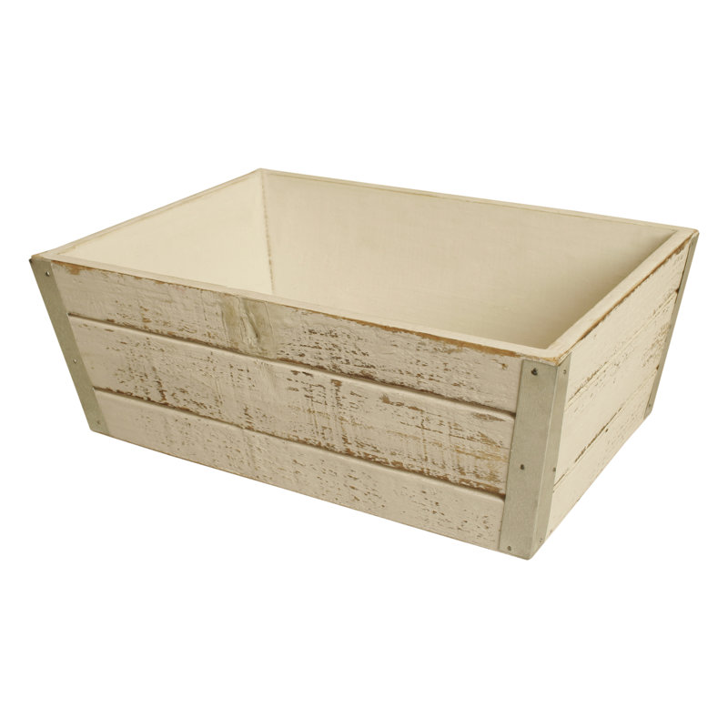 Ensemble de 2 pots à fleurs Kacper, H 5,75 po x l 13,5 po x P 7 po, Blanchir
