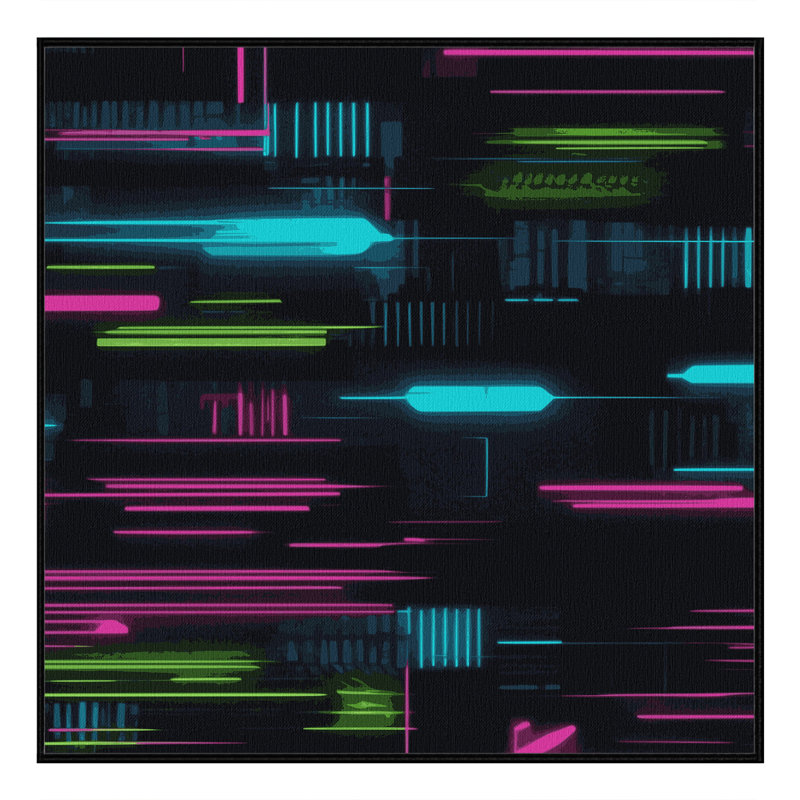 Laser Burst Rug, Square 6'
