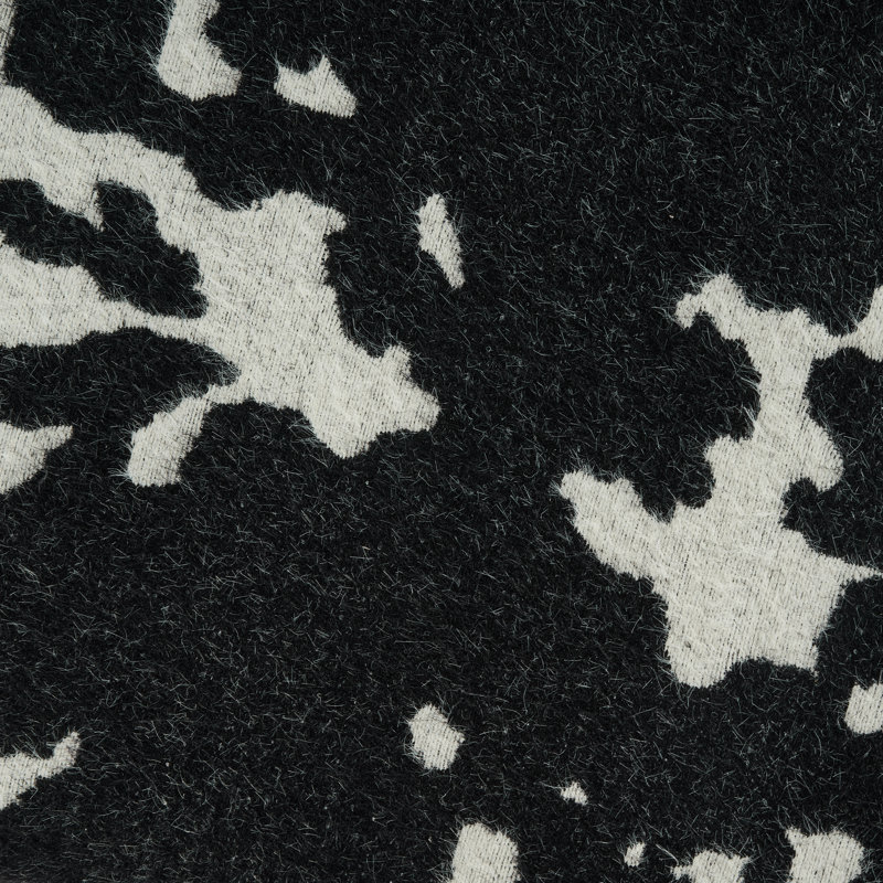 Hulu Chair, Black Cow Print, Black