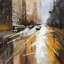Toile abstraite «City Street» | Décoration intérieure - Cités brunes-119717567
