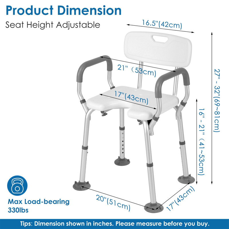 U-Shaped Shower Seat