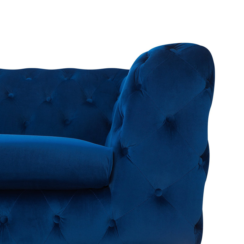 Buster Velvet Sofa, Cobalt Blue