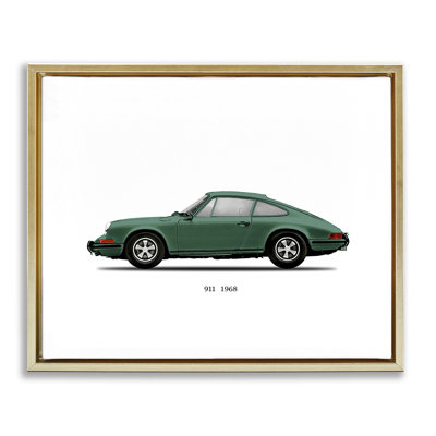 Green Vintage Car Model Floating Frame, design by Mark Rogan