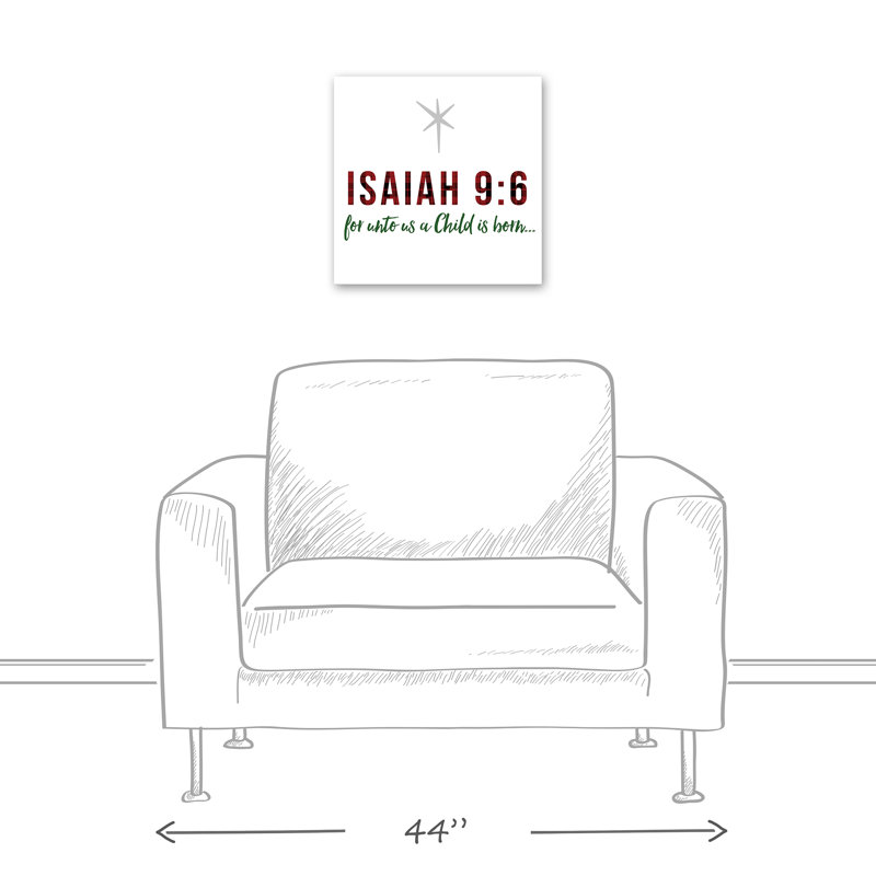 « isaiah 9:6 », reproduction d’art textuel sur toile