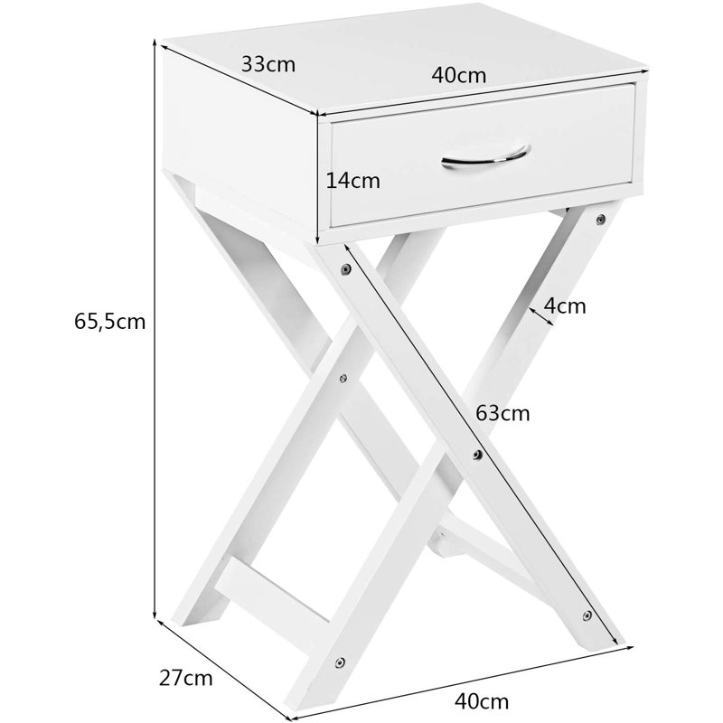 Wallasey Cross Legs End Table