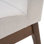 Ensemble de 2 chaises de salle à manger contemporaines - siège et dossier rembourrés, pieds en bois d'hévéa, noyer et beige clair