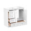Armoire de salle de bain sur pieds 36 po avec lavabo en céramique, 4 tiroirs à fermeture en douceur et 2 portes à fermeture en douceur Shaker