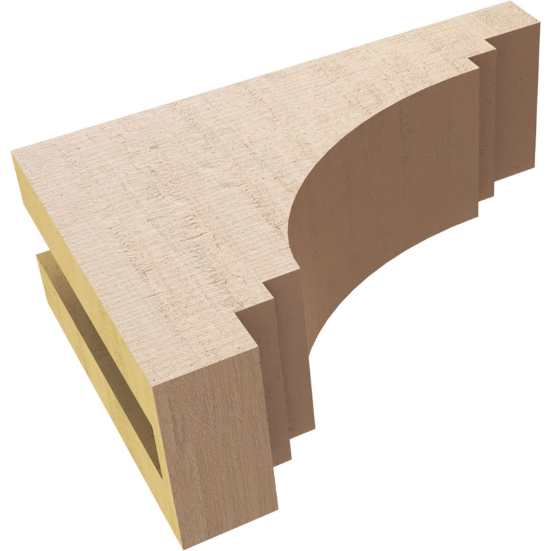 Bois de cèdre brut Pescadero, Corbeau Thane, brun clair apprêté, H 6 po x l 3 po x P 9 po