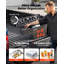 Coffret de rangement pour benne de pick-up, 25 L (6,6 gal) en ABS étanche, avec serrure antivol à combinaison, compatible avec Dodge Ram 1500 (2019-2023), côté passager droit (perçage requis).