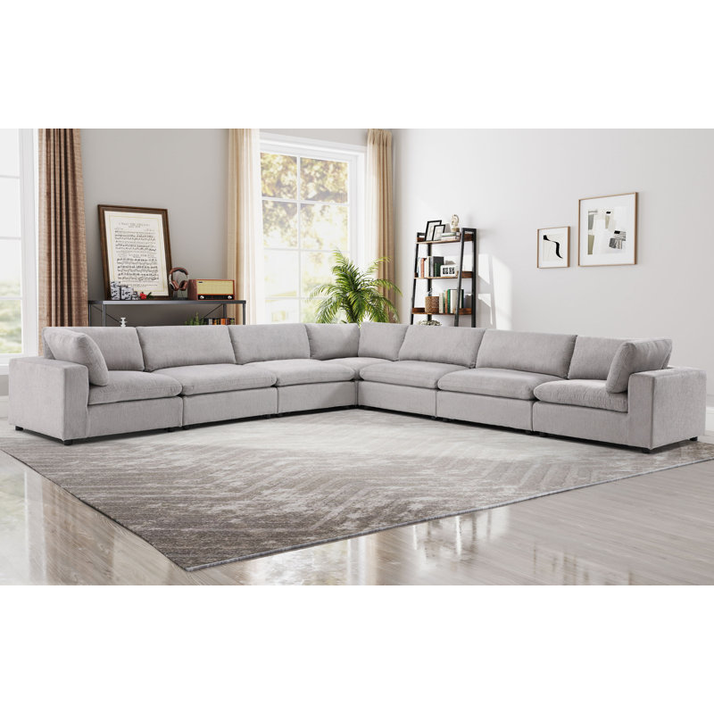 Canapé modulaire à rembourrage doux 7 pièces Nuccio