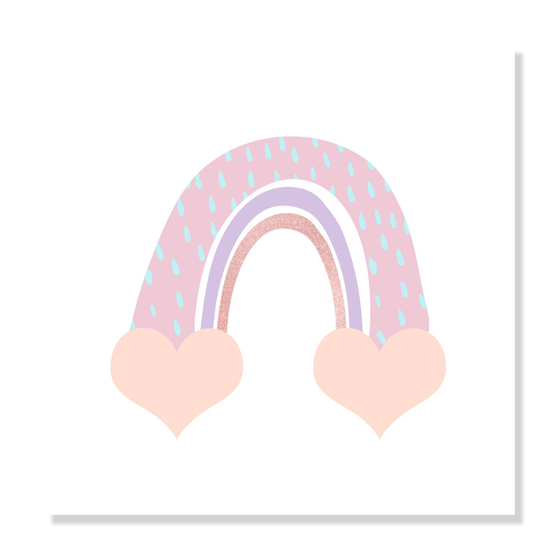 Arc-en-ciel 1, H 16 po x l 16 po x P 1 po, Papier