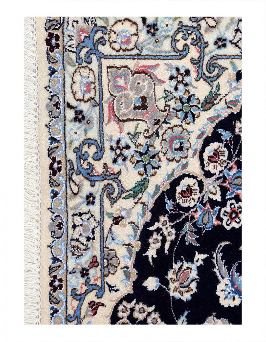 Tapis unique en laine et soie 2 pi 9 po x 3 pi 8 po Donyale