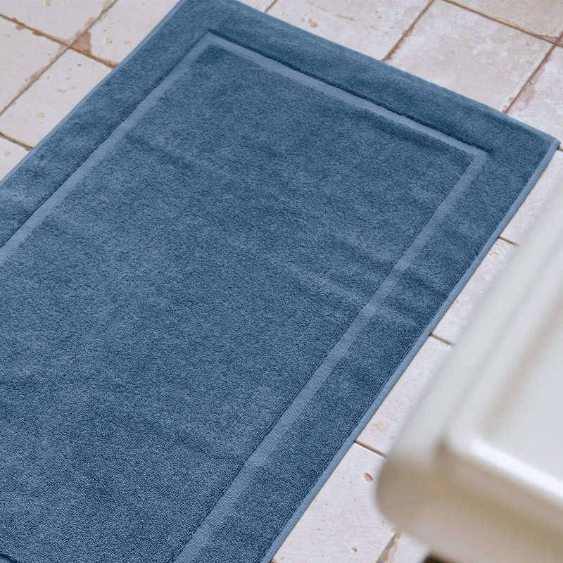 Renaissance Towelling Bath Mat, Denim