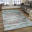Tapis captivant en laine noué à la main argent